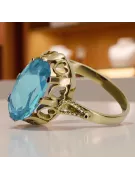 Akwamaryn 14k żółte złoto Pierścionek Vintage vrc134y